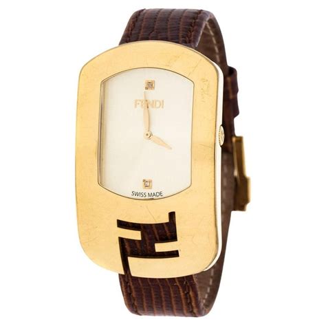 Montre Fendi Jaune en Acier 